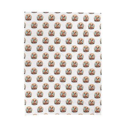 Cozy Puppy Lover's Velveteen Plush Blanket | Soft Throw for Home, Pet Blanket, Gift for Dog Owners, Snuggle Blanket, Dog-Themed Decor - Celtic Scents