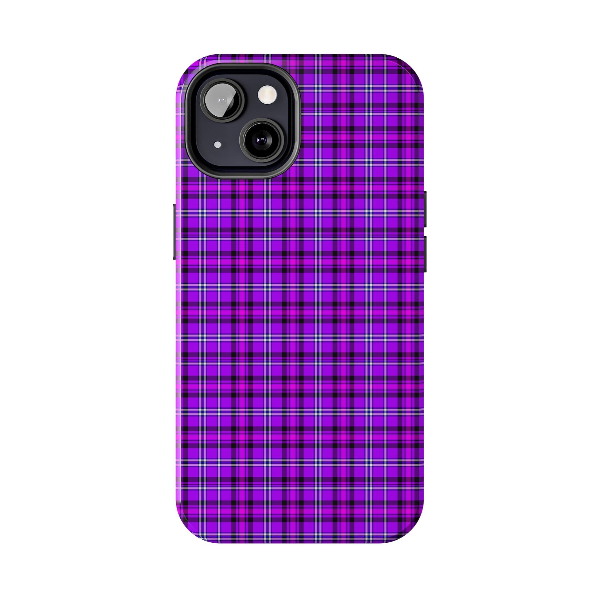 Purple Plaid Stylish Tough Phone Cases, Durable Phone Cover, Protective Case, Trendy Design, Gifts for Her - Celtic Scents