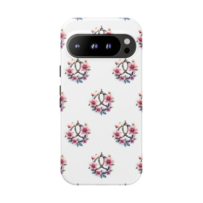 Floral Phone Case, Tough Phone Cover, Cute Protection for Mobile, Gift for Her, Celtic Knot Floral Pattern Case
