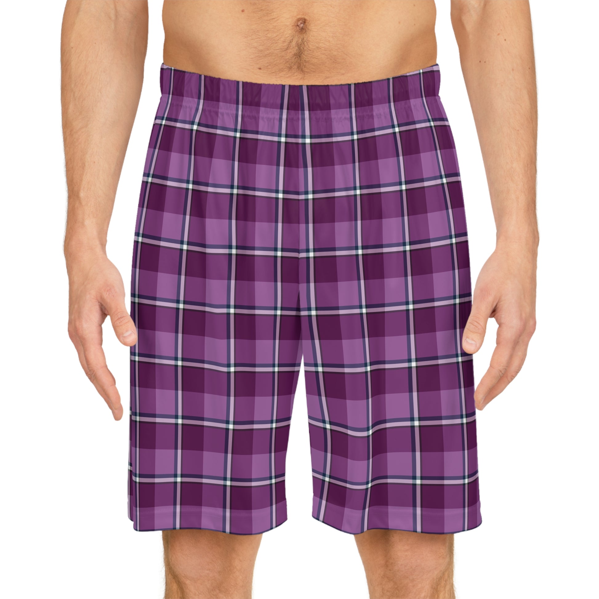 Plaid Basketball Shorts, Sportswear, Workout Gear, Summer Apparel, Casual Outfits, Trendy Athletic Shorts - Celtic Scents