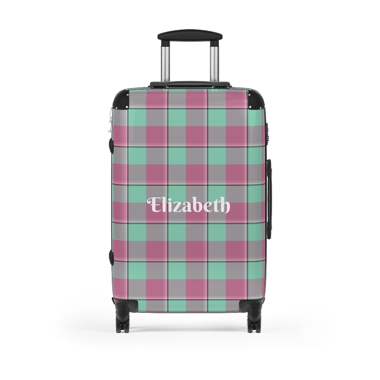 Personalized Travel Suitcase, Custom Luggage Bag, Plaid Carry-On, Unique Gift for Travelers, Stylish Vacation Essentials - Celtic Scents