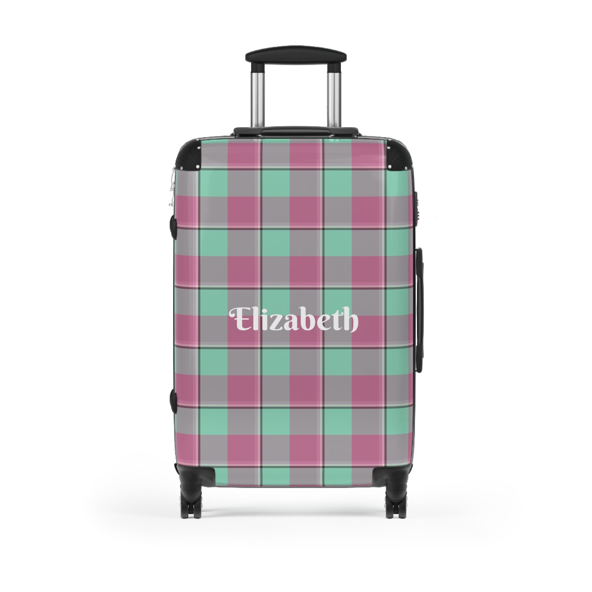 Personalized Travel Suitcase, Custom Luggage Bag, Plaid Carry-On, Unique Gift for Travelers, Stylish Vacation Essentials - Celtic Scents