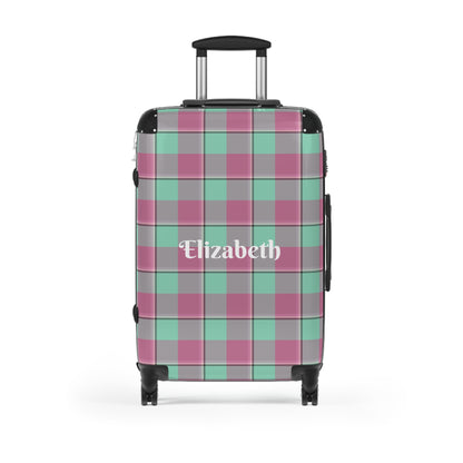 Personalized Travel Suitcase, Custom Luggage Bag, Plaid Carry-On, Unique Gift for Travelers, Stylish Vacation Essentials - Celtic Scents