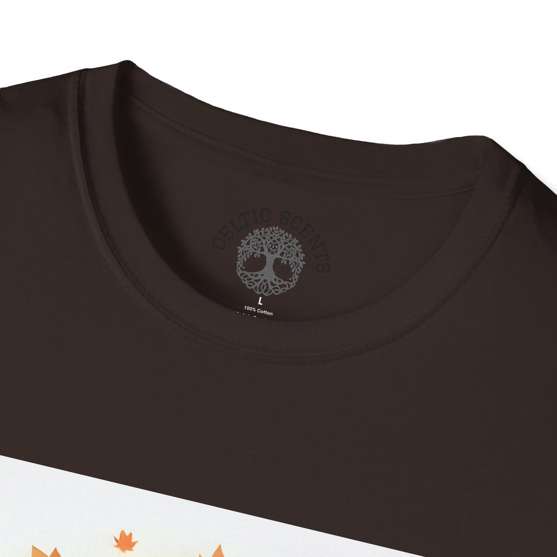 Autumn Tree Graphic T-Shirt, Fall Tee for Nature Lovers, Unisex Softstyle T-Shirt, Gift for Thanksgiving, Cozy Casual Wear - Celtic Scents