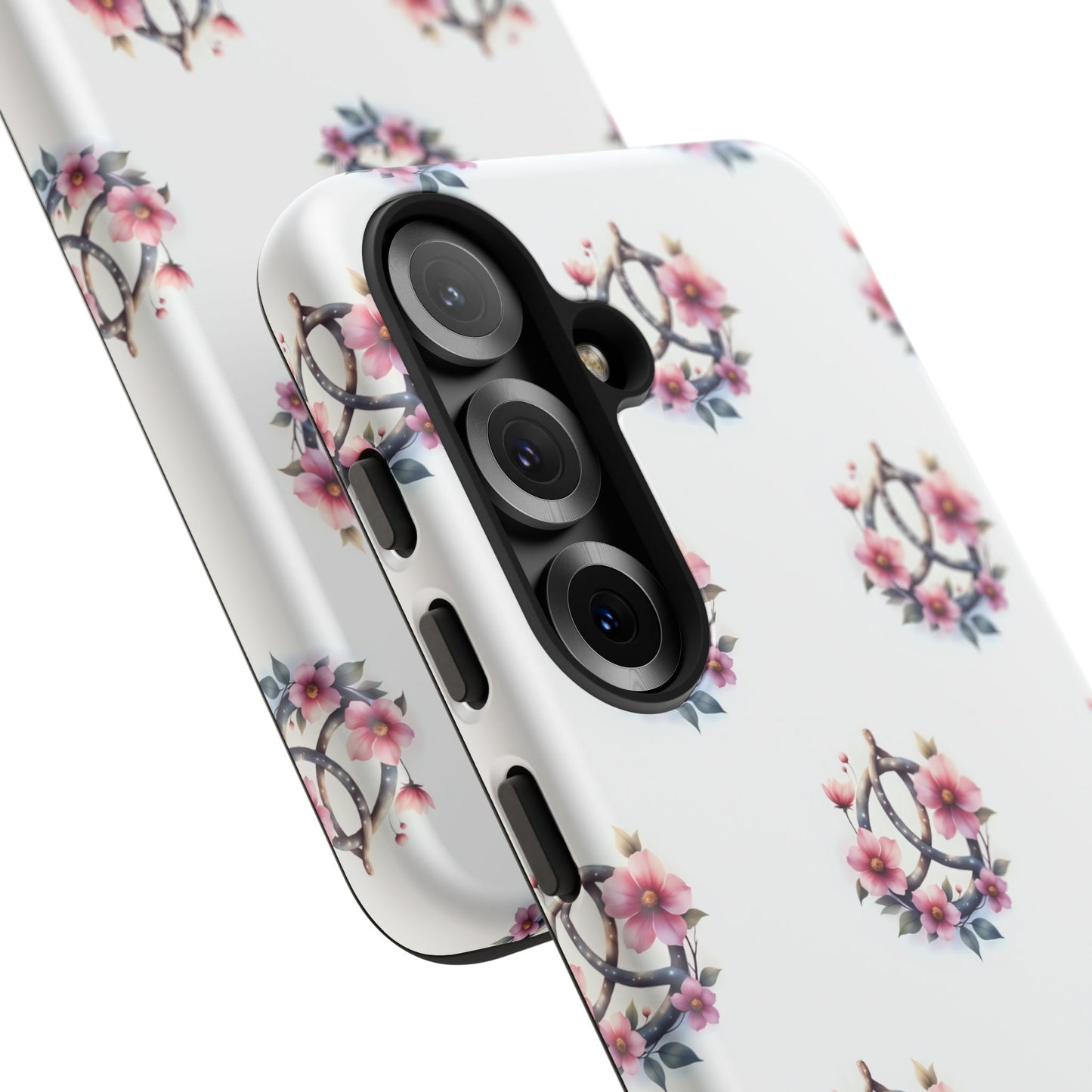 Floral Phone Case, Tough Phone Cover, Cute Protection for Mobile, Gift for Her, Celtic Knot Floral Pattern Case