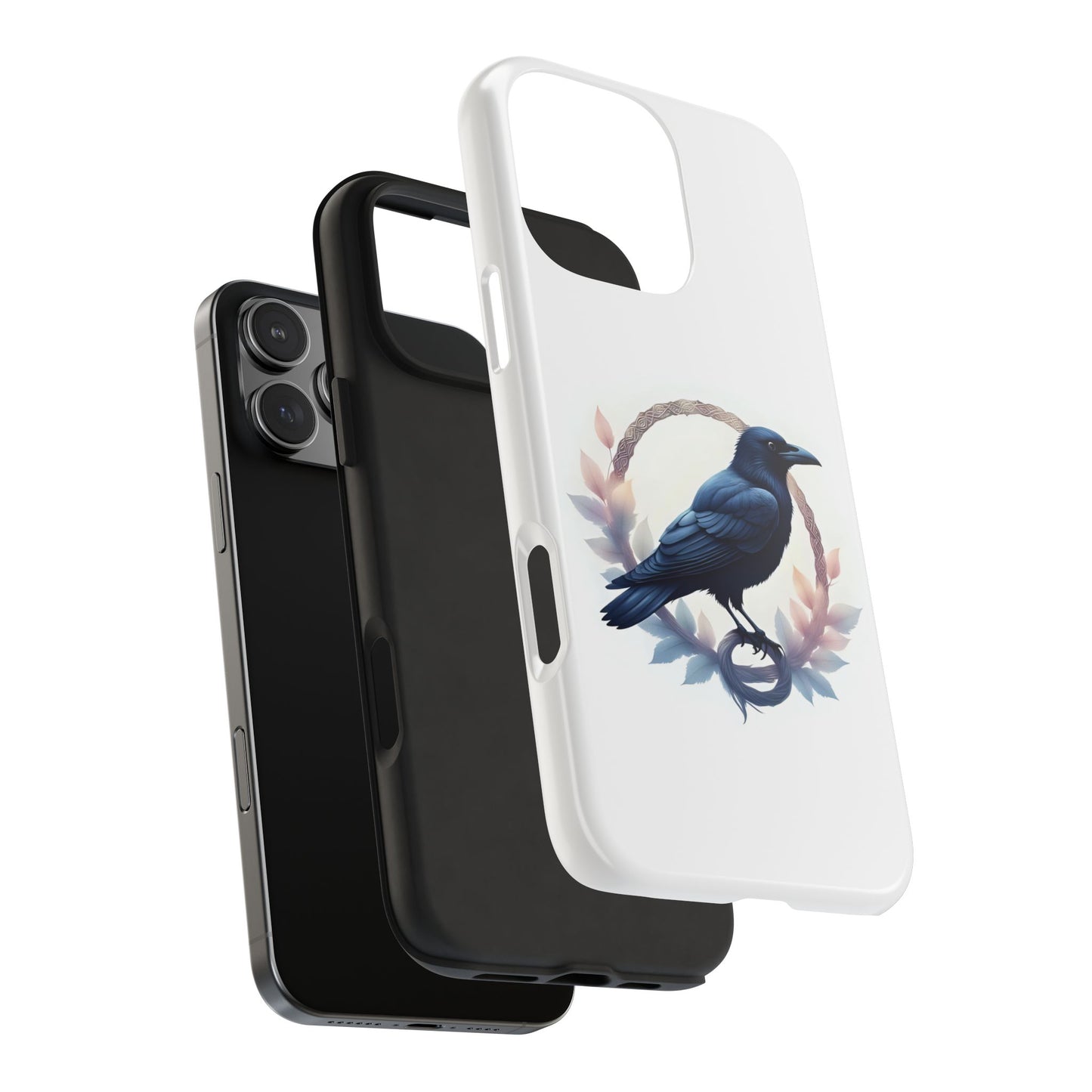 Raven Design Phone Case | Tough Protector Case, Gift for Bird Lovers, Unique Cell Phone Cover, Gothic or Nature Inspired