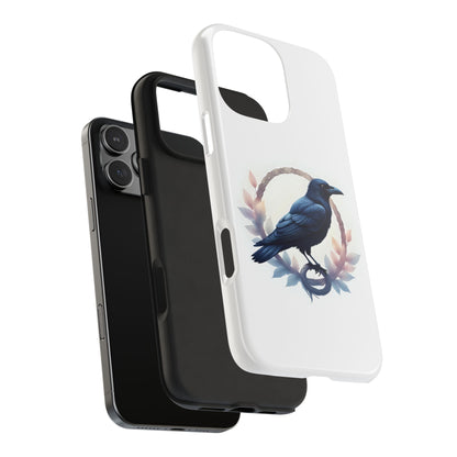 Raven Design Phone Case | Tough Protector Case, Gift for Bird Lovers, Unique Cell Phone Cover, Gothic or Nature Inspired