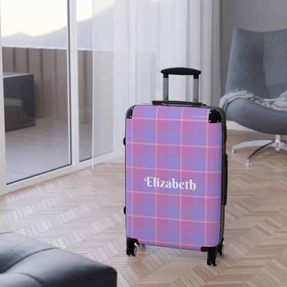Personalized Travel Suitcase with Plaid Design, Custom Luggage, Stylish Suitcase, Travel Accessory, Unique Gift for Travelers, [...] - Celtic Scents