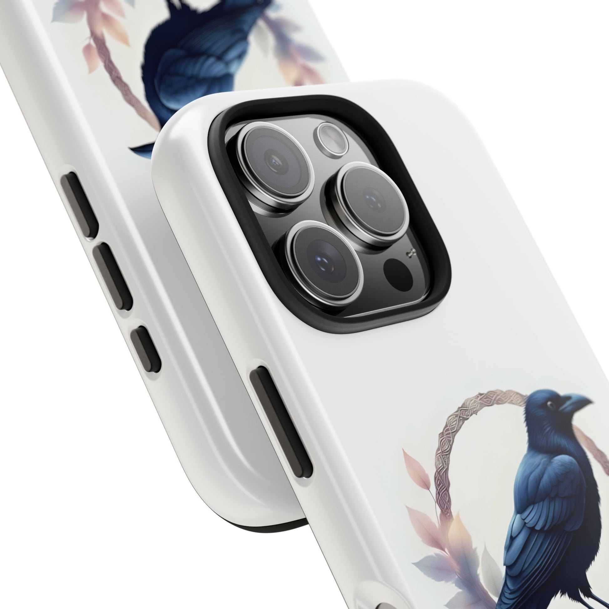 Raven Design Phone Case | Tough Protector Case, Gift for Bird Lovers, Unique Cell Phone Cover, Gothic or Nature Inspired - Celtic Scents