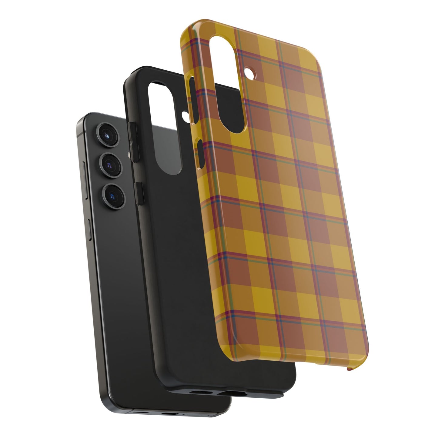 Plaid Tough Phone Case, Durable Phone Cover, Fall Inspired Accessory, Gift for Her, Stylish Cell Phone Protector