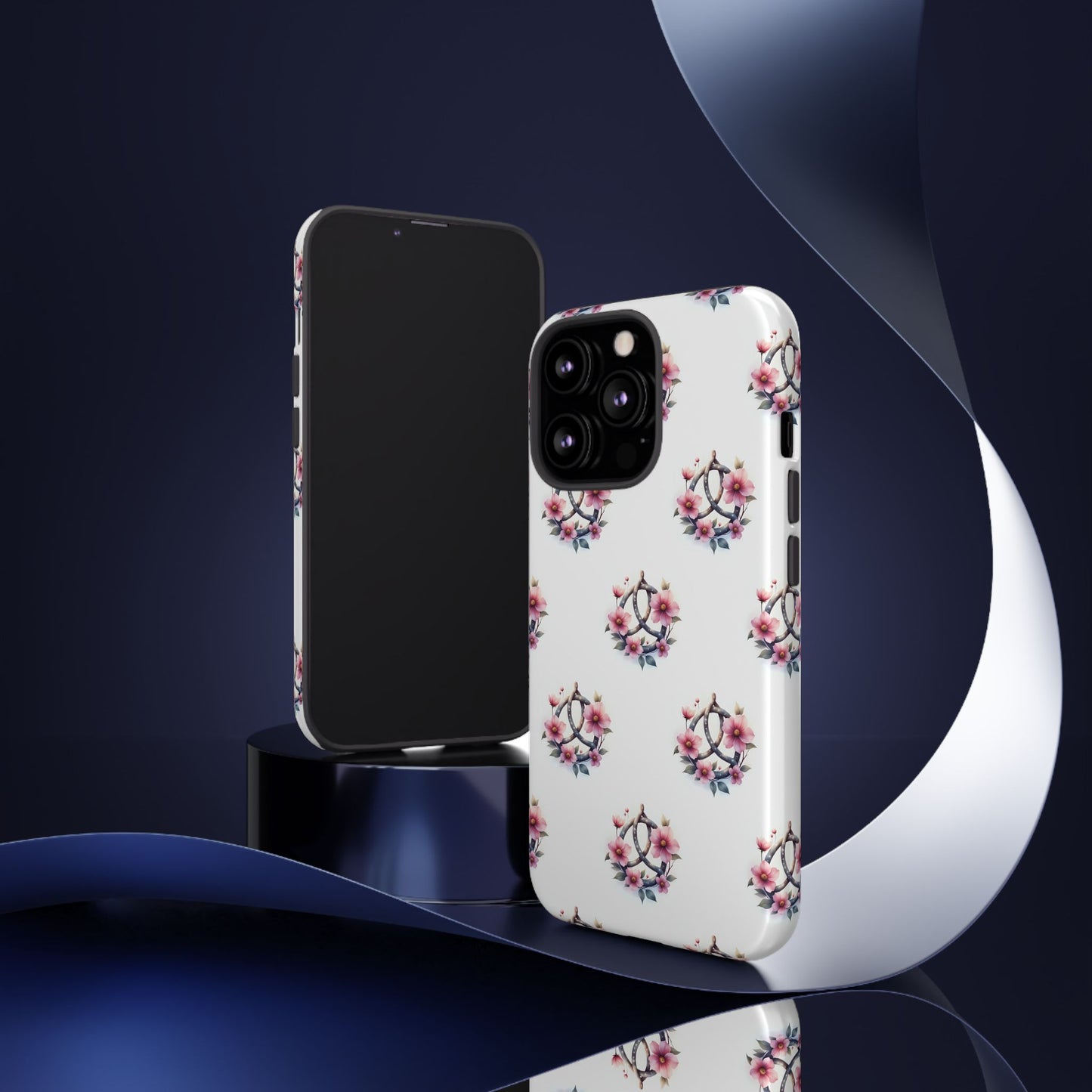 Floral Phone Case, Tough Phone Cover, Cute Protection for Mobile, Gift for Her, Celtic Knot Floral Pattern Case