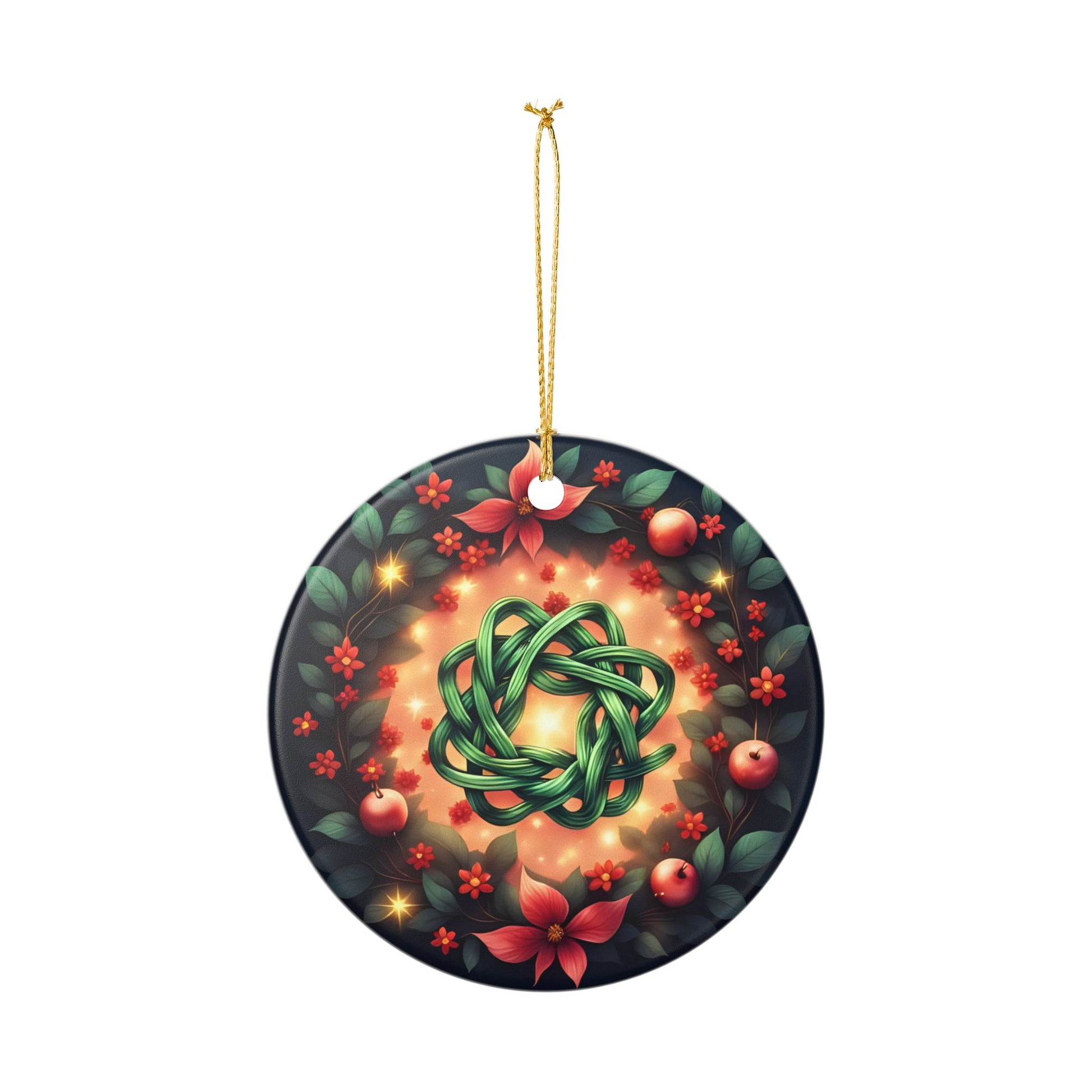 Festive Ceramic Ornament, Holiday Decoration, Christmas Tree Decor, Gift for Friends, Seasonal Home Accent - Celtic Scents