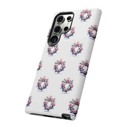 Floral Phone Case, Tough Cases for Women, Cute Celtic Knot Floral Design iPhone Cover, Gift for Her, Stylish Tech Accessories