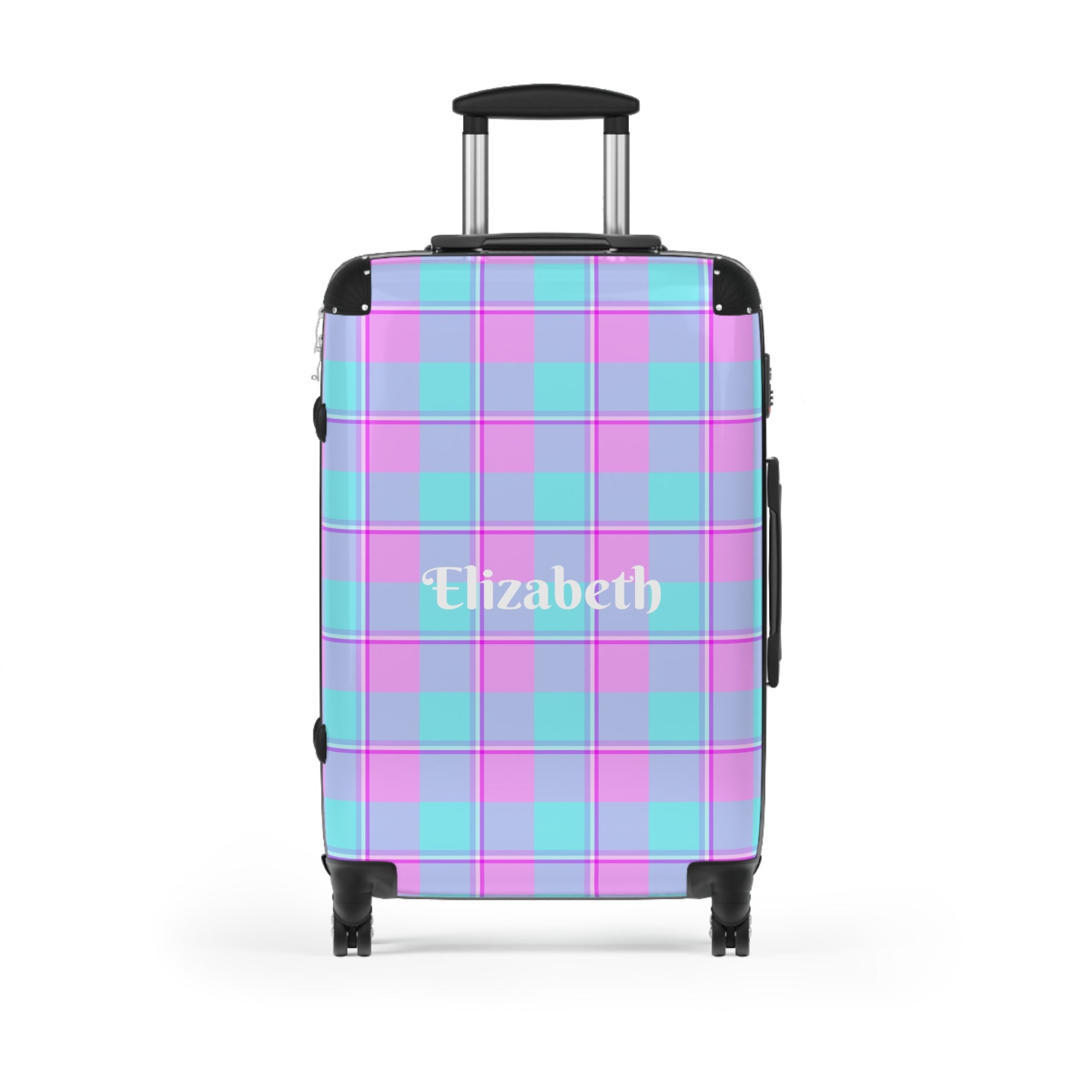 Personalized Plaid Suitcase, Custom Travel Luggage, Stylish Carry-On, Gift for Travelers, Airport Essentials - Celtic Scents