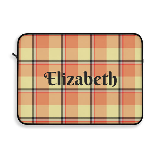 Personalized Laptop Sleeve, Custom Plaid Case, Tech Accessories, Stylish Computer Bag - Celtic Scents