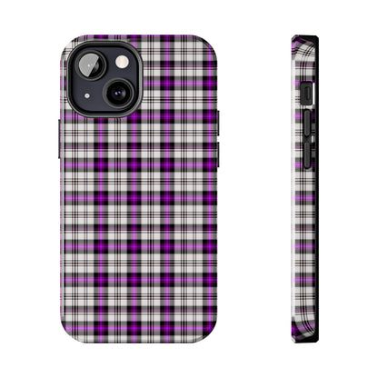 Stylish Tough Phone Case, Purple Plaid Protective Cover, Cute Gift for Teens, Cell Phone Accessory, Trendy Tech - Celtic Scents