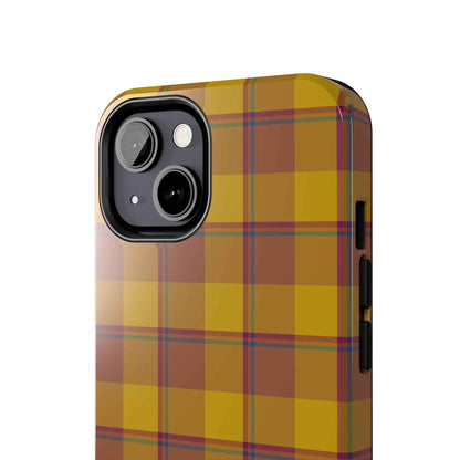 Plaid Tough Phone Case, Durable Phone Cover, Fall Inspired Accessory, Gift for Her, Stylish Cell Phone Protector