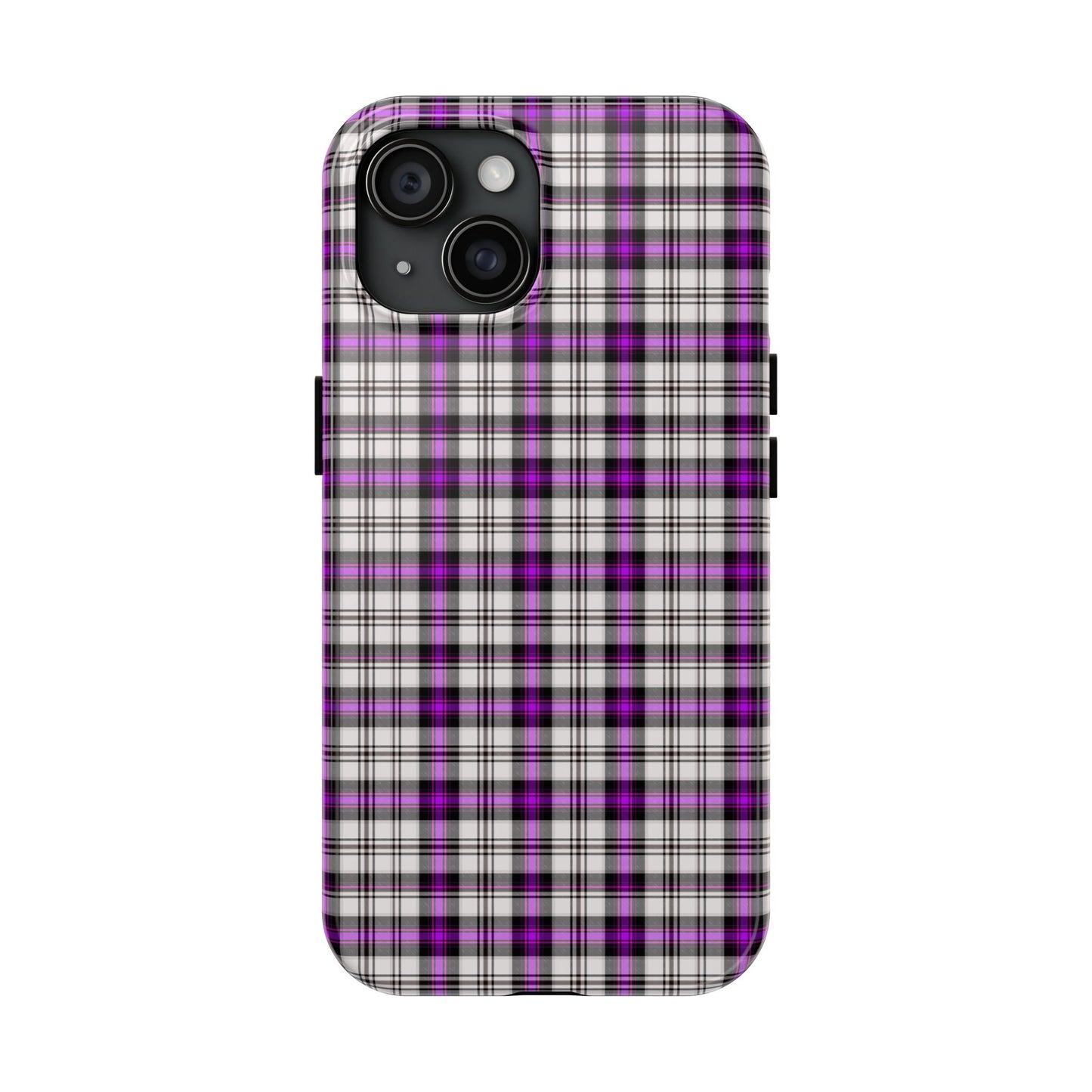 Stylish Tough Phone Case, Purple Plaid Protective Cover, Cute Gift for Teens, Cell Phone Accessory, Trendy Tech - Celtic Scents