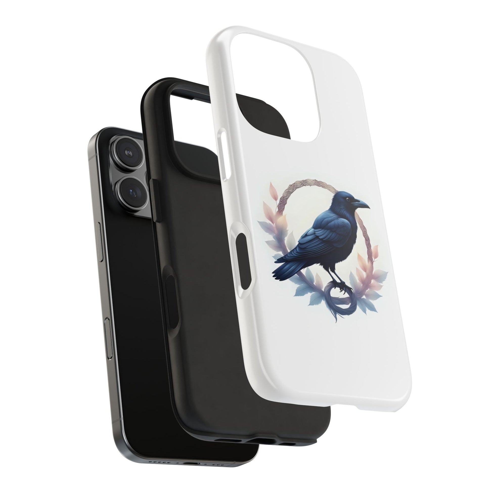 Raven Design Phone Case | Tough Protector Case, Gift for Bird Lovers, Unique Cell Phone Cover, Gothic or Nature Inspired - Celtic Scents