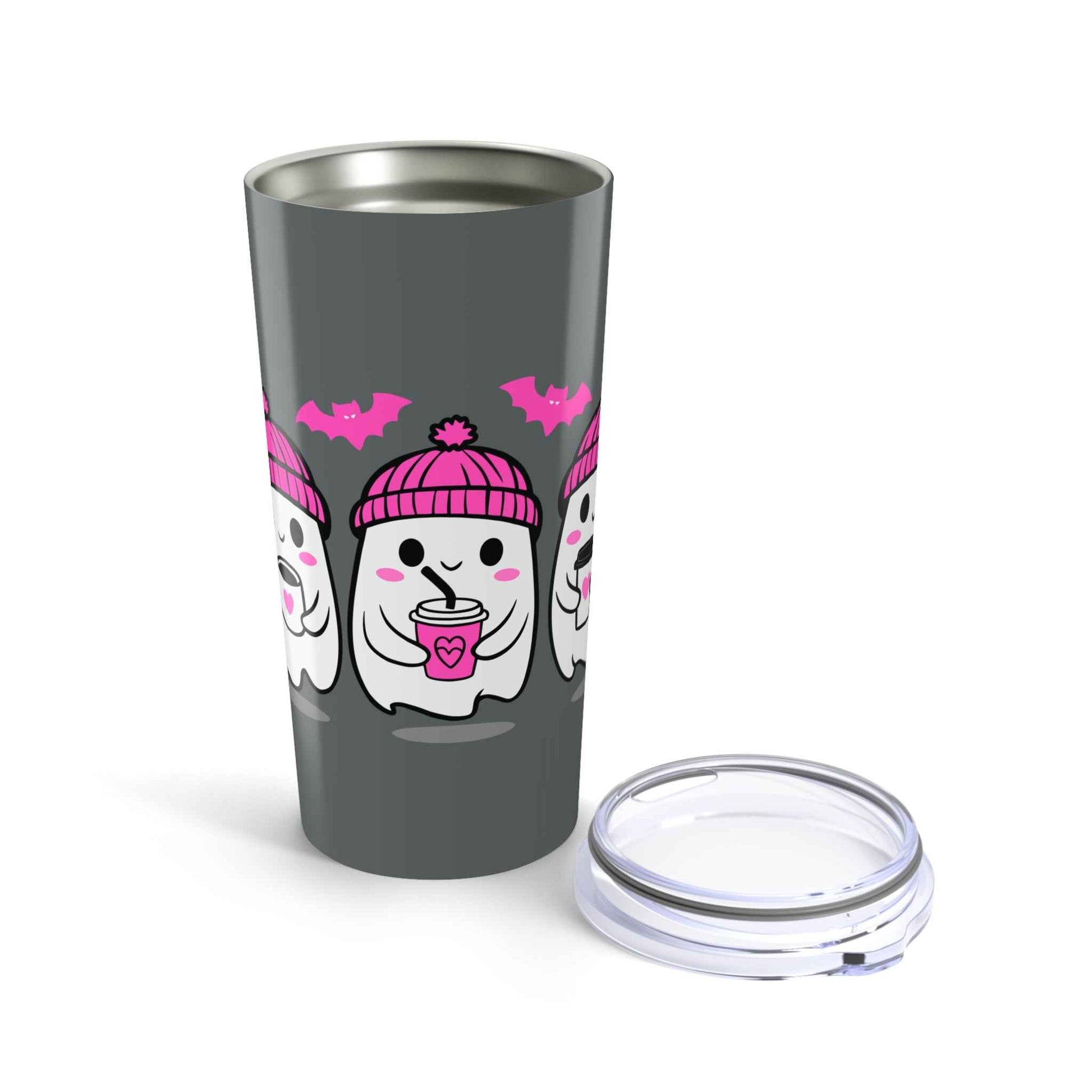 Cute Ghosts Halloween Tumbler 20oz, Travel Mug, Party Gift, Coffee Cup, Boo Brew Design, Fall Decor, Trick or Treat Drinkware