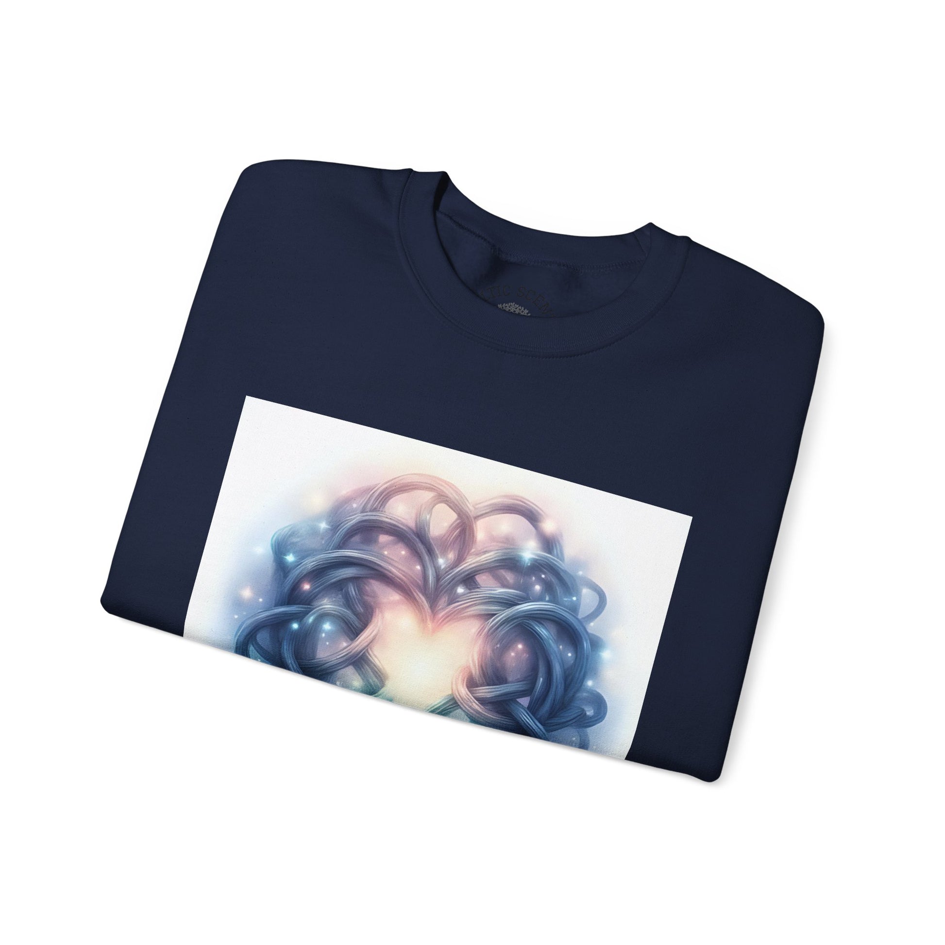 Heartfelt Unisex Crewneck Sweatshirt - Cozy Gift for Couples, Valentine's Day Sweatshirt, Funky Heart Design, Everyday Comfort, Unique [...] - Celtic Scents