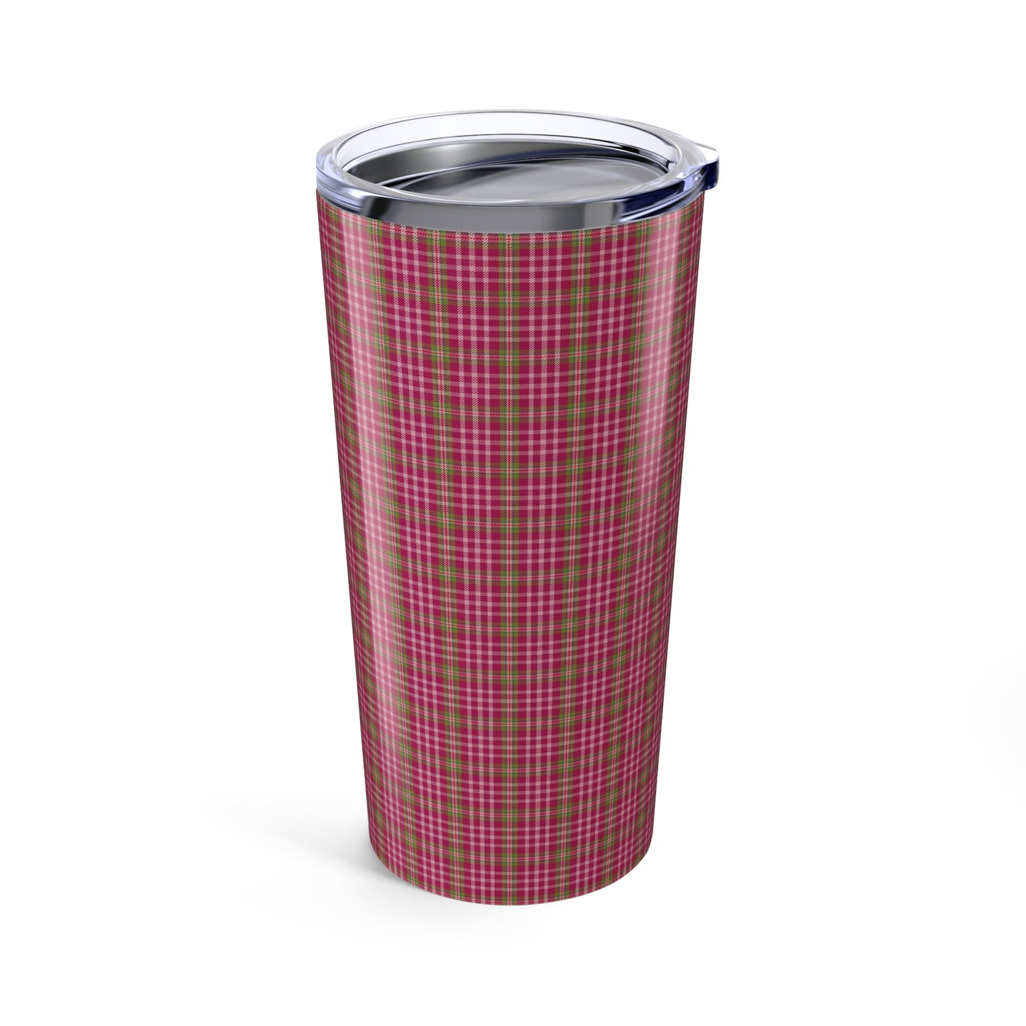 Cozy Pink Plaid Tumbler 20oz - Stylish Travel Mug for Hot & Cold Beverages, Perfect Gift for Fall, Coffee Lovers, Home Decor, Outdoor Adventures - Celtic Scents