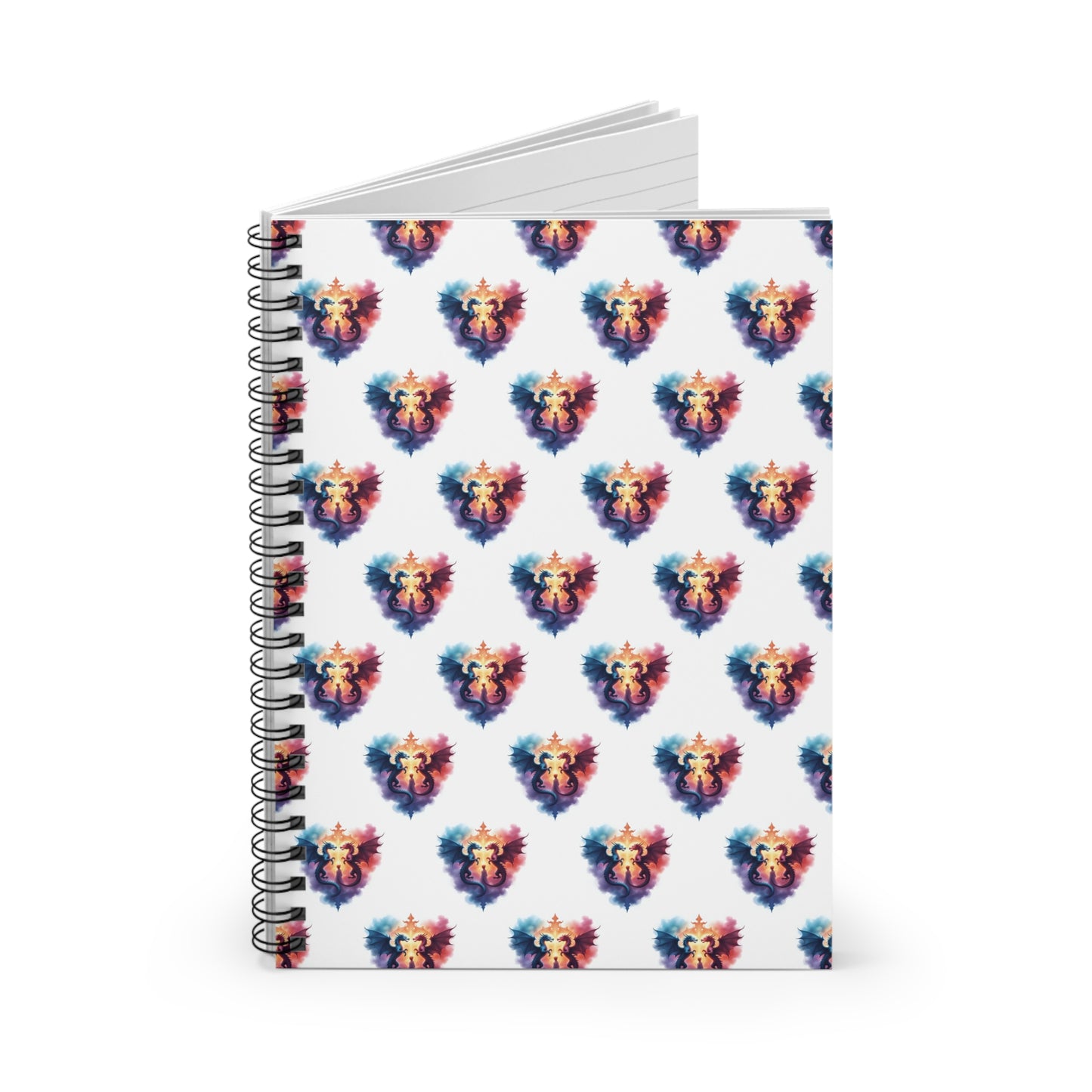 Colorful Dragon Spiral Notebook - Ruled Line, Journal, Stationery, Gift for Writers, Creative Notes, School Supplies - Celtic Scents