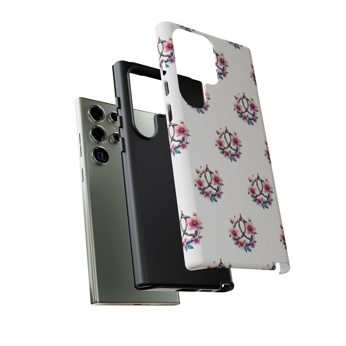 Floral Phone Case, Tough Phone Cover, Cute Protection for Mobile, Gift for Her, Celtic Knot Floral Pattern Case
