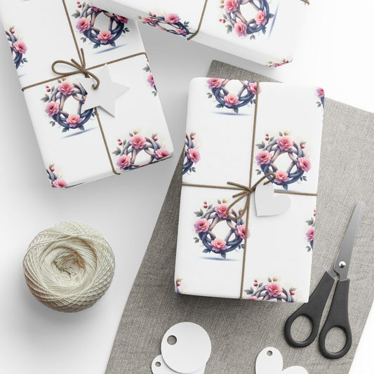 Celtic Knot Floral Wrapping Paper, Elegant Gift Wrap for Birthdays, Weddings, Holidays, Floral Design, Eco-Friendly Packaging, Party Decor - Celtic Scents