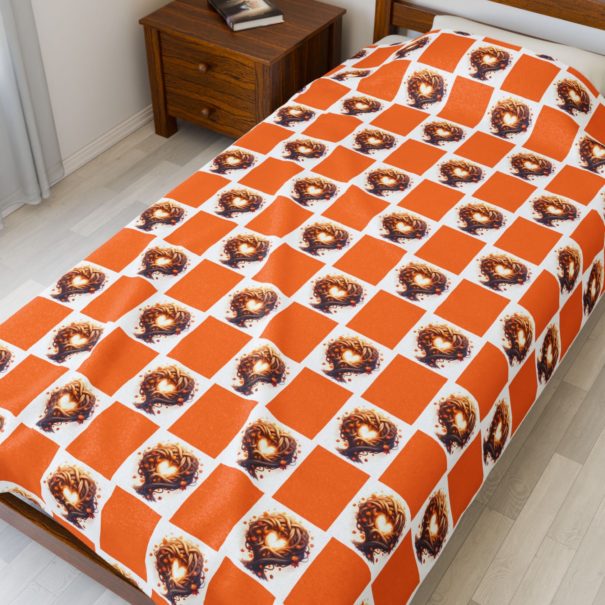 Autumn Tree Pattern Velveteen Plush Blanket, Cozy Home Decor, Gift for Nature Lovers, Bed Throw, Soft Warm Blanket for Kids - Celtic Scents