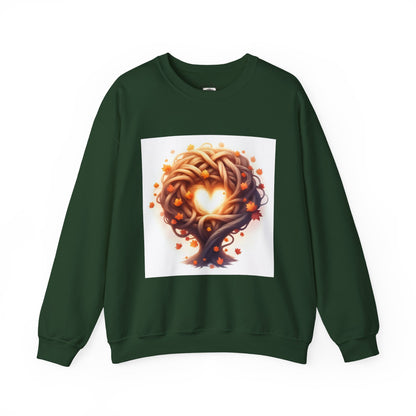 Heart Tree Crewneck Sweatshirt, Cozy Love Sweatshirt, Unisex Gift for Loved Ones, Fall Fashion, Nature-Inspired Apparel - Celtic Scents