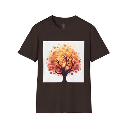 Autumn Tree Graphic T-Shirt, Fall Tee for Nature Lovers, Unisex Softstyle T-Shirt, Gift for Thanksgiving, Cozy Casual Wear - Celtic Scents