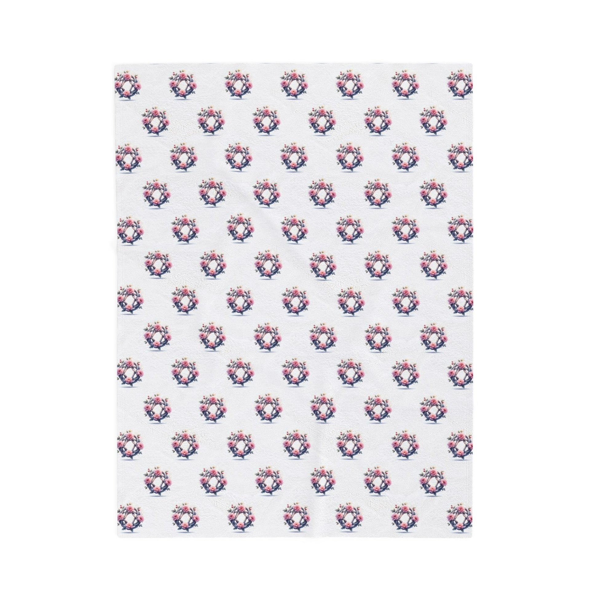 Cozy Floral Velveteen Plush Blanket | Soft Throw for Home, Gift for Her, Wedding Decor, Layered Bedding, Celtic Knot Floral Design - Celtic Scents