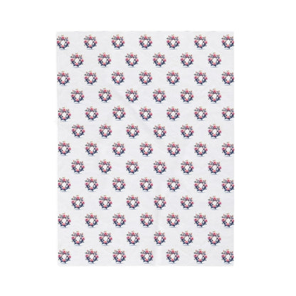 Cozy Floral Velveteen Plush Blanket | Soft Throw for Home, Gift for Her, Wedding Decor, Layered Bedding, Celtic Knot Floral Design - Celtic Scents