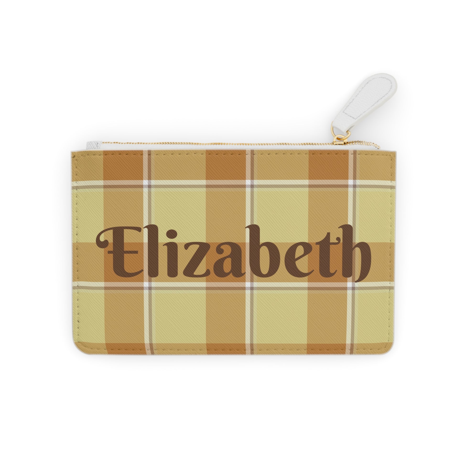 Personalized Mini Clutch Bag, Chic Pouch, Gift for Her, Everyday Use, Plaid Design, Birthday, Wedding, Fashion Accessory - Celtic Scents