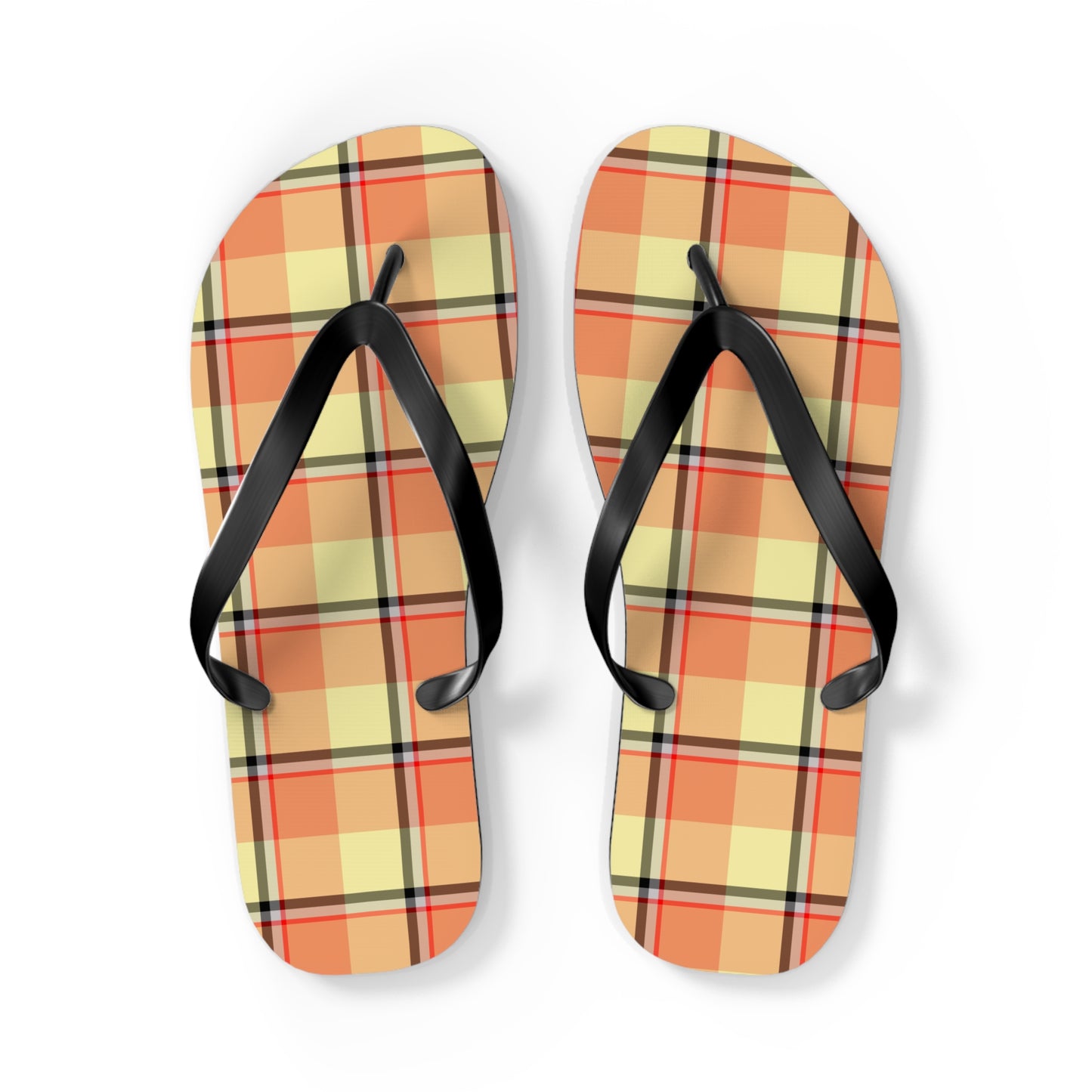 Stylish Plaid Flip Flops for Summer, BeachFootwear, Vacation Sandals, Casual Slip-On Shoes - Celtic Scents