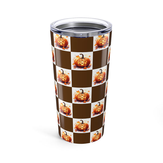 Fall Harvest Pumpkin Tumbler 20oz | Autumn Coffee Cup, Seasonal Drinkware, Halloween Gift, Pumpkin Spice Lover, Thanksgiving Decor - Celtic Scents