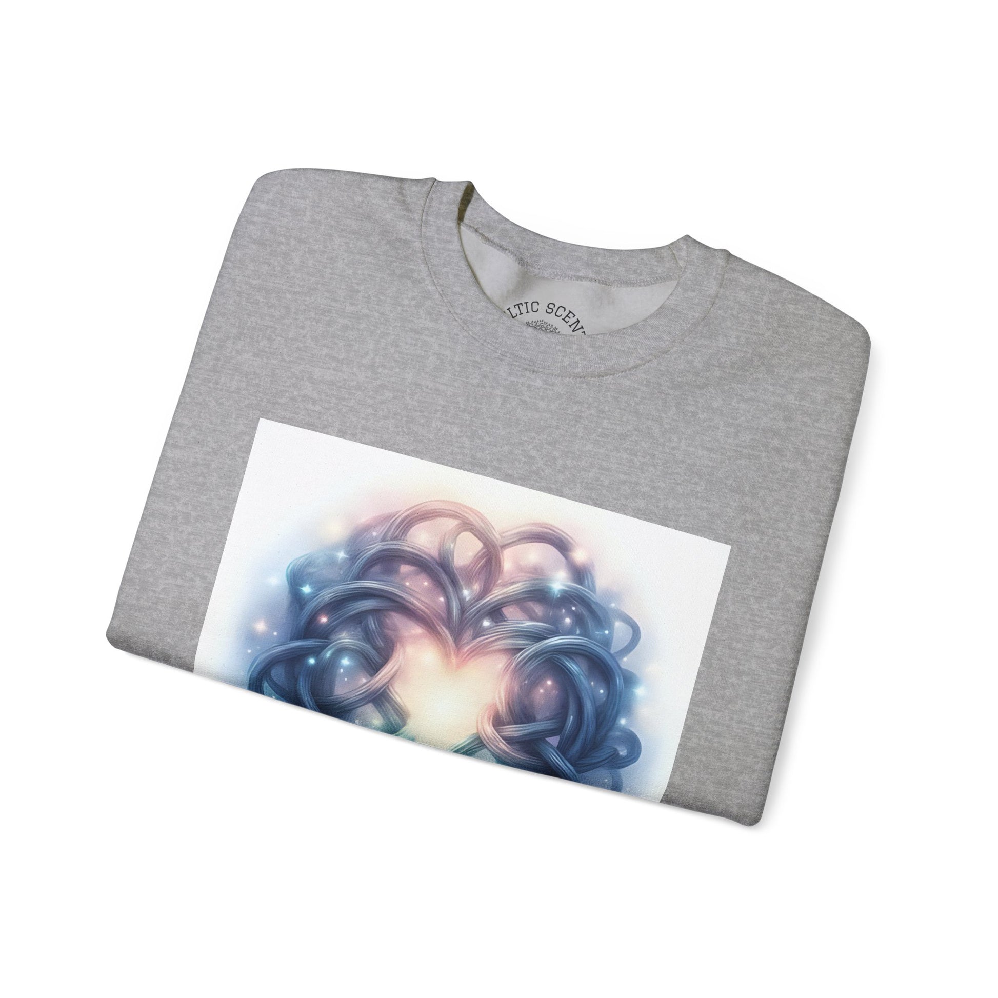 Heartfelt Unisex Crewneck Sweatshirt - Cozy Gift for Couples, Valentine's Day Sweatshirt, Funky Heart Design, Everyday Comfort, Unique [...] - Celtic Scents