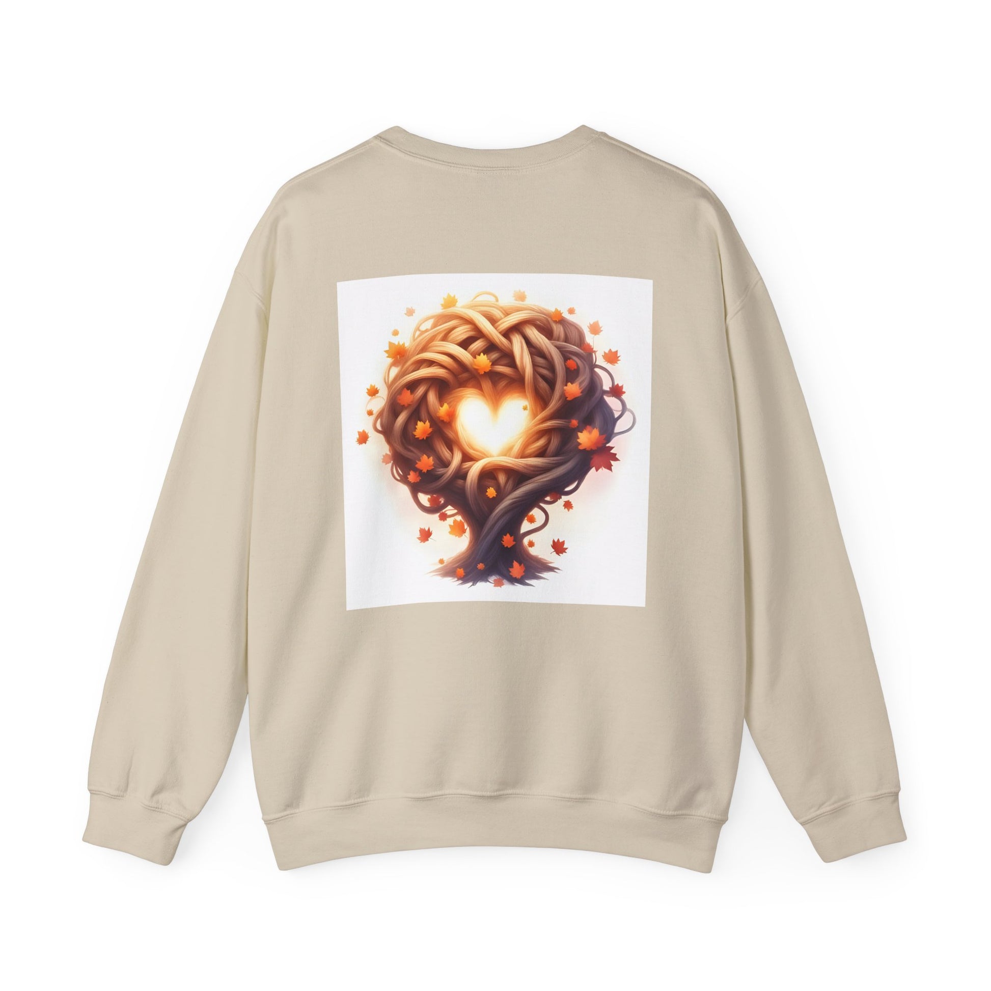 Heart Tree Crewneck Sweatshirt, Cozy Love Sweatshirt, Unisex Gift for Loved Ones, Fall Fashion, Nature-Inspired Apparel - Celtic Scents