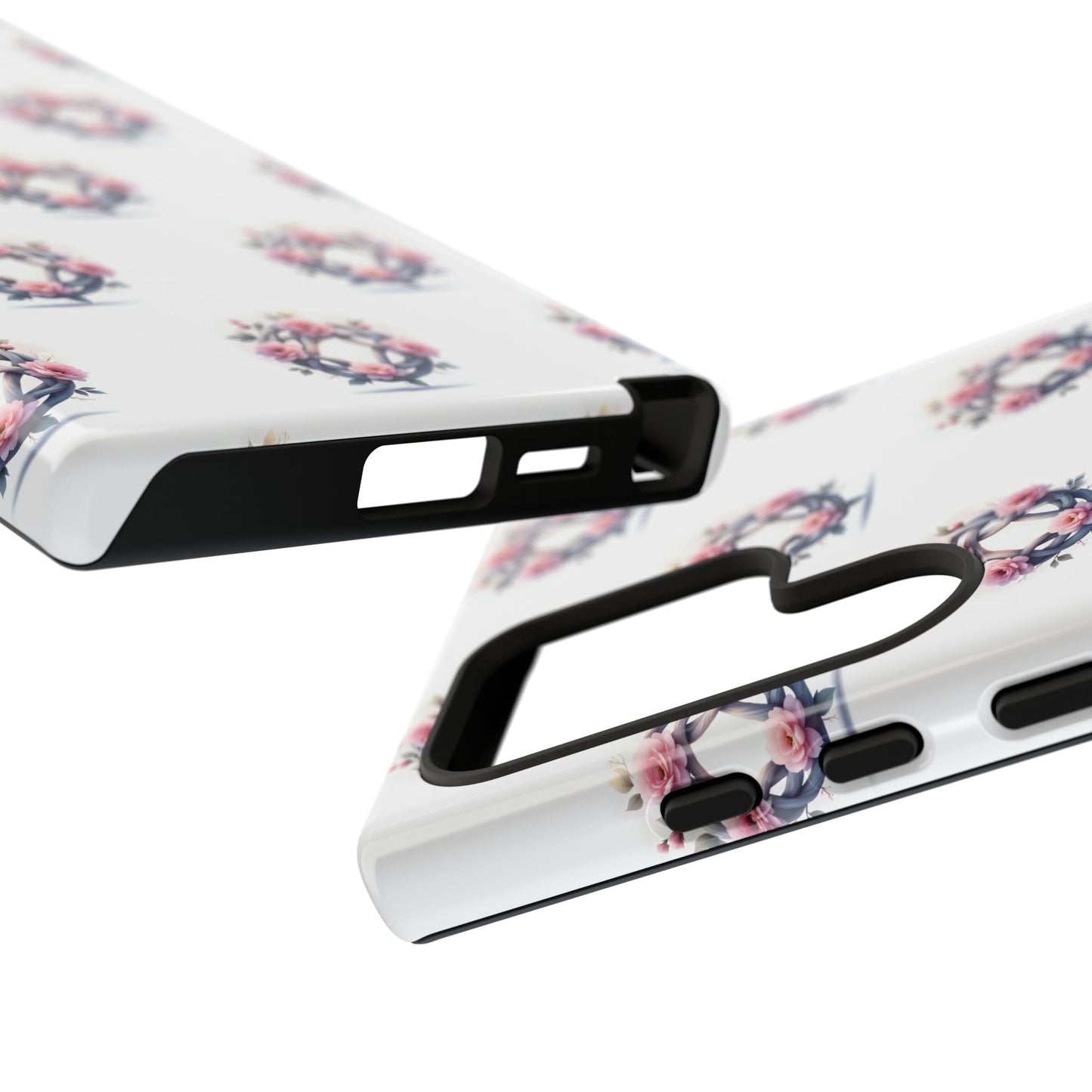 Floral Phone Case, Tough Cases for Women, Cute Celtic Knot Floral Design iPhone Cover, Gift for Her, Stylish Tech Accessories
