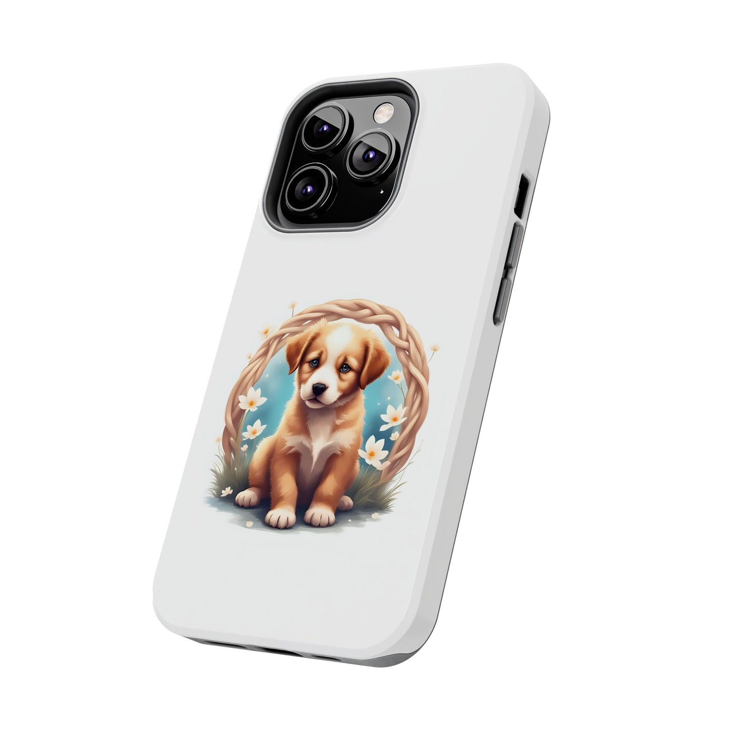 Cute Puppy Phone Case, Tough Case for Dog Lovers, Pet Gift, Protector Case for iPhone, Custom Phone Cover - Celtic Scents