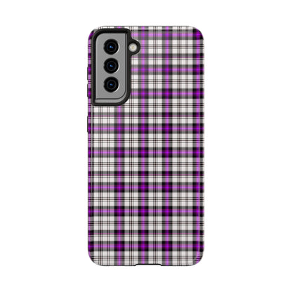 Stylish Tough Phone Case, Purple Plaid Protective Cover, Cute Gift for Teens, Cell Phone Accessory, Trendy Tech - Celtic Scents
