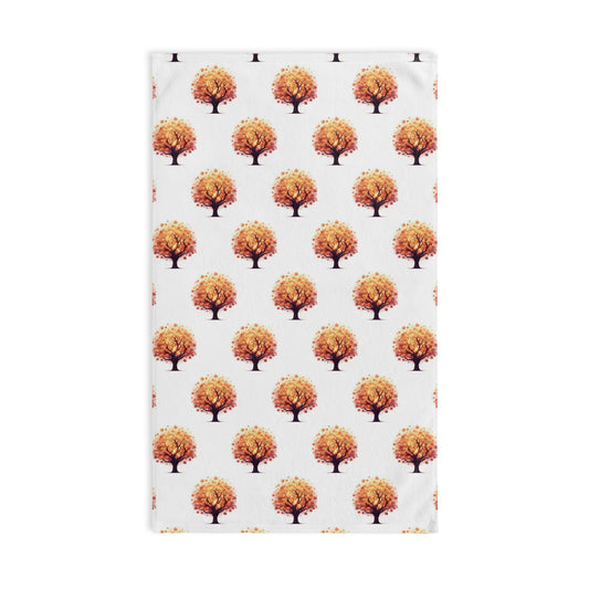 Autumn Tree Hand Towel, Cozy Home Decor, Fall Kitchen Accessory, Farmhouse Style Towel, Thanksgiving Gift Idea