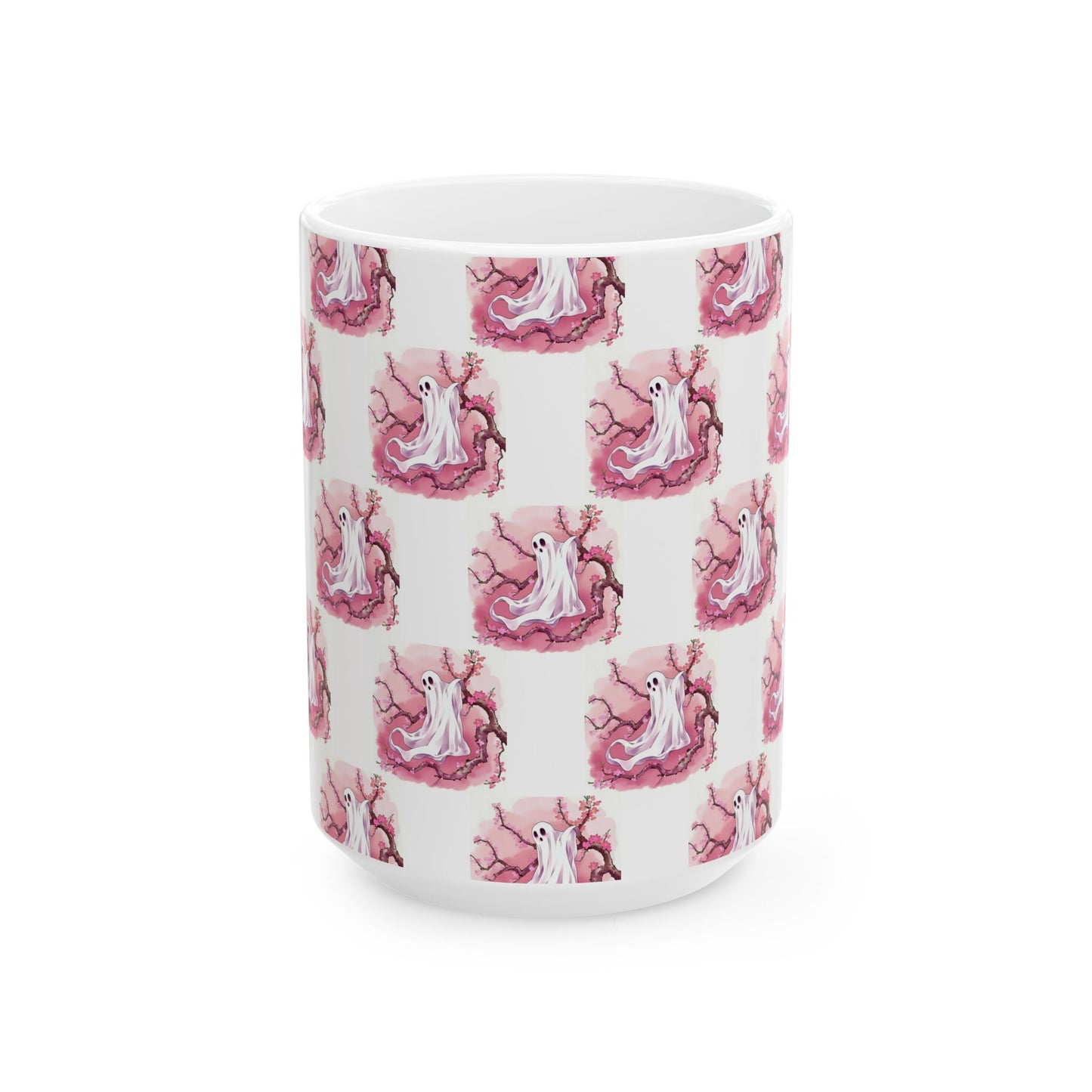 Whimsical Ghost Ceramic Mug - Perfect for Halloween, Coffee Lovers, Unique Gift, Cute Drinkware, Holiday Decor - Celtic Scents