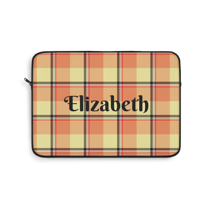 Personalized Laptop Sleeve, Custom Plaid Case, Tech Accessories, Stylish Computer Bag - Celtic Scents