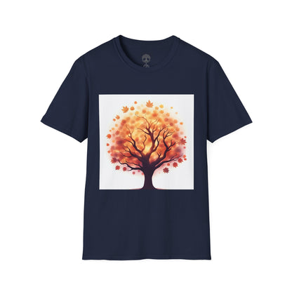 Autumn Tree Graphic T-Shirt, Fall Tee for Nature Lovers, Unisex Softstyle T-Shirt, Gift for Thanksgiving, Cozy Casual Wear - Celtic Scents