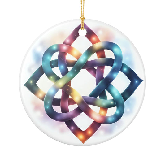 Vibrant Ceramic Ornament, Decorative Hanging Art, Christmas Tree Decor, Gift for Him/Her, Holiday Home Accent, Kids Room Decoration - Celtic Scents