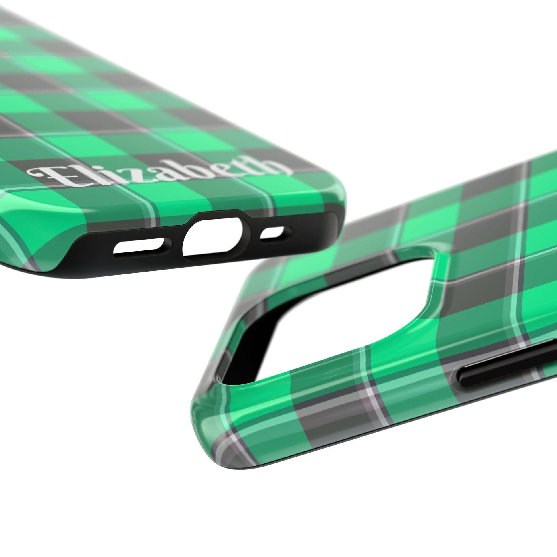 Personalized Plaid Tough Phone Case, Custom Phone Cover, Gifts for Her, Unique Cell Phone Case, Trendy Accessories, Holiday Gifts - Celtic Scents