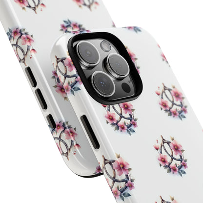 Floral Phone Case, Tough Phone Cover, Cute Protection for Mobile, Gift for Her, Celtic Knot Floral Pattern Case