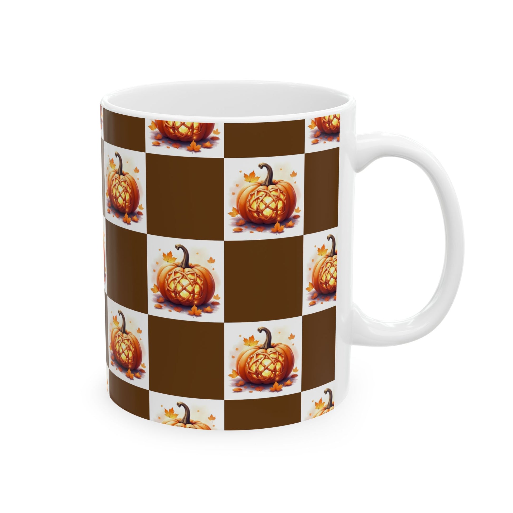 Fall-Themed Pumpkin Ceramic Mug | Cozy Autumn Coffee Cup, Harvest Decor, Thanksgiving Gift, Seasonal Kitchenware, Pumpkin Spice Lovers - Celtic Scents